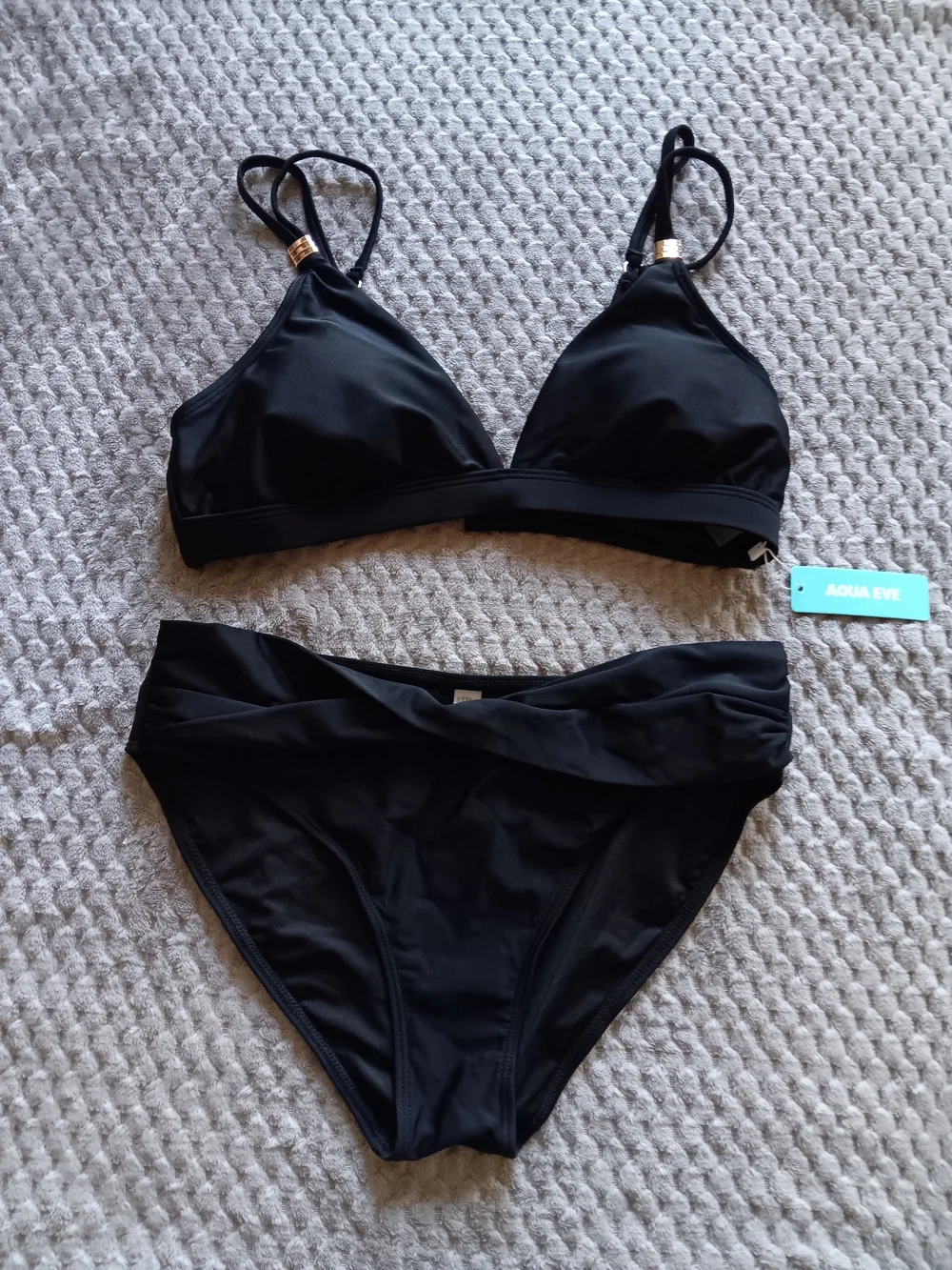 Aqua Eve Black Bikini Set – Size Medium – NWT - Picture 2 of 3